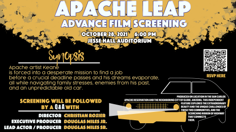 Apache Leap movie screening graphic 