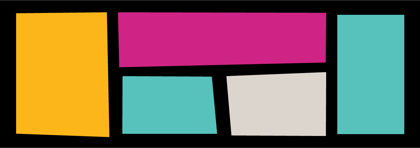 A graphic of multicolored elements