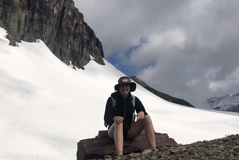 Abby Hunt enjoying the mountains of Montana in early summer 2020.