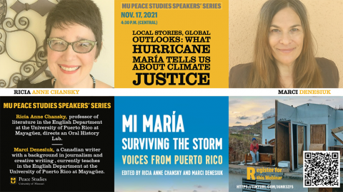 Peace Studies Speakers' Series: Local Stories, Global Outlooks: What Hurricane María Tells Us About Climate Justice