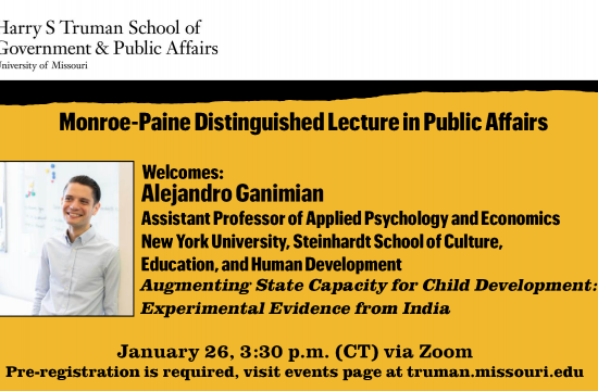 Monroe-Paine Distinguished Lecture in Public Affairs graphic