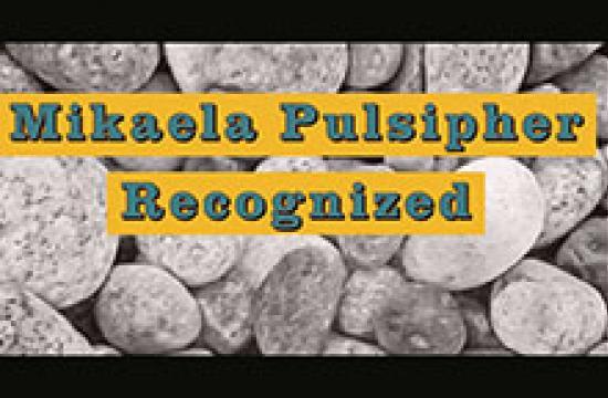Picture of rocks with words about Mikaela's Recognition