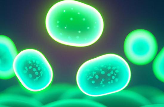 photo of fluorescent molecules