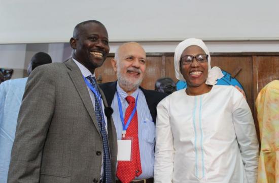 Mamadou Badiane with Darío Henao Restrepo and Aminata Niang Diène